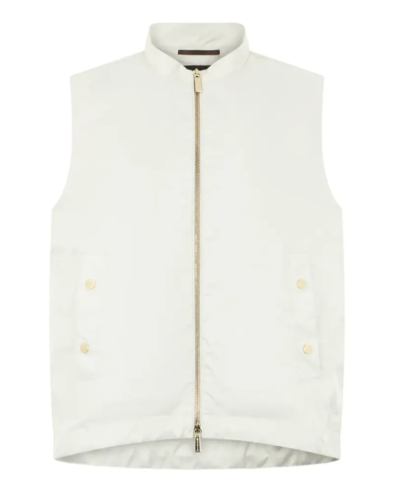 MOORER zipped sleeveless vest - Nude Nude