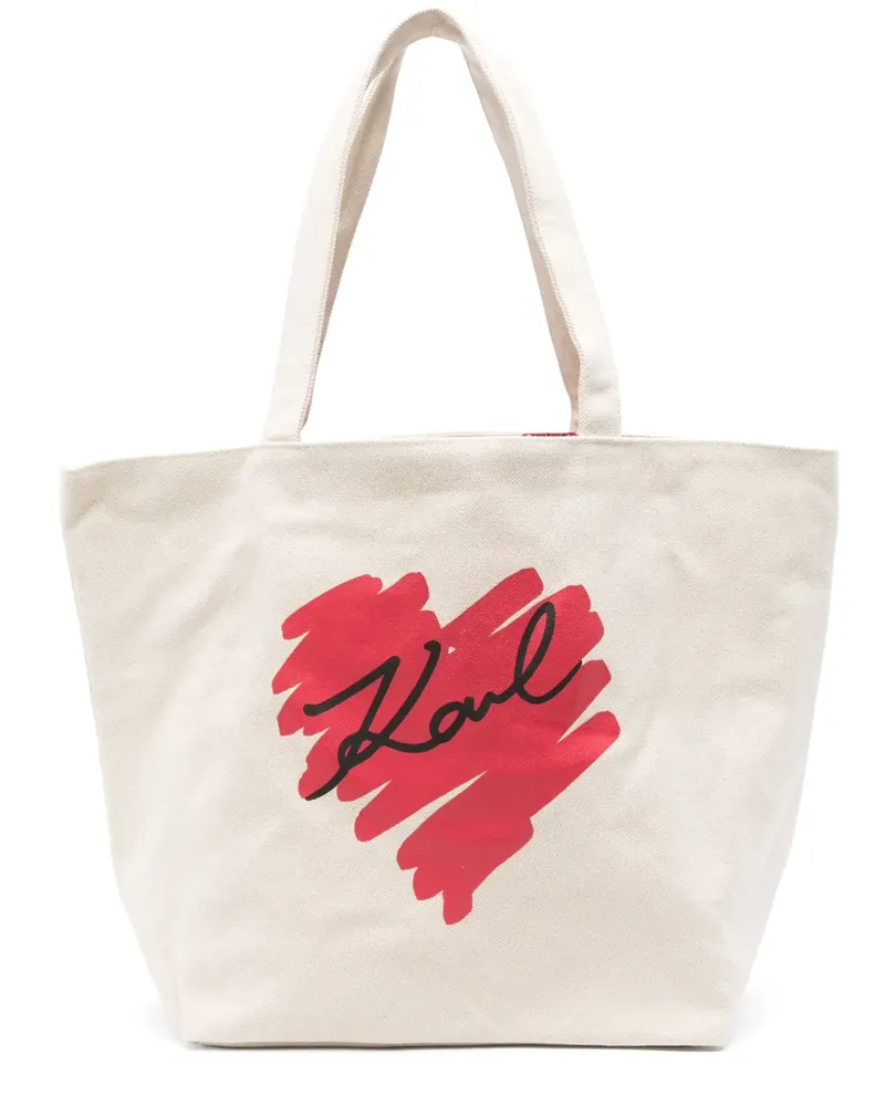 Karl Lagerfeld Wendbare K/Hearts Tote Bag - Nude Nude