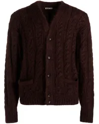 Bally Cardigan mit Zopfmuster Braun