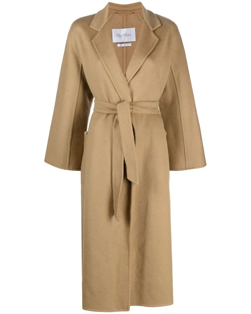 Max Mara Kaschmir-Mantel mit Gürtel - Nude Nude
