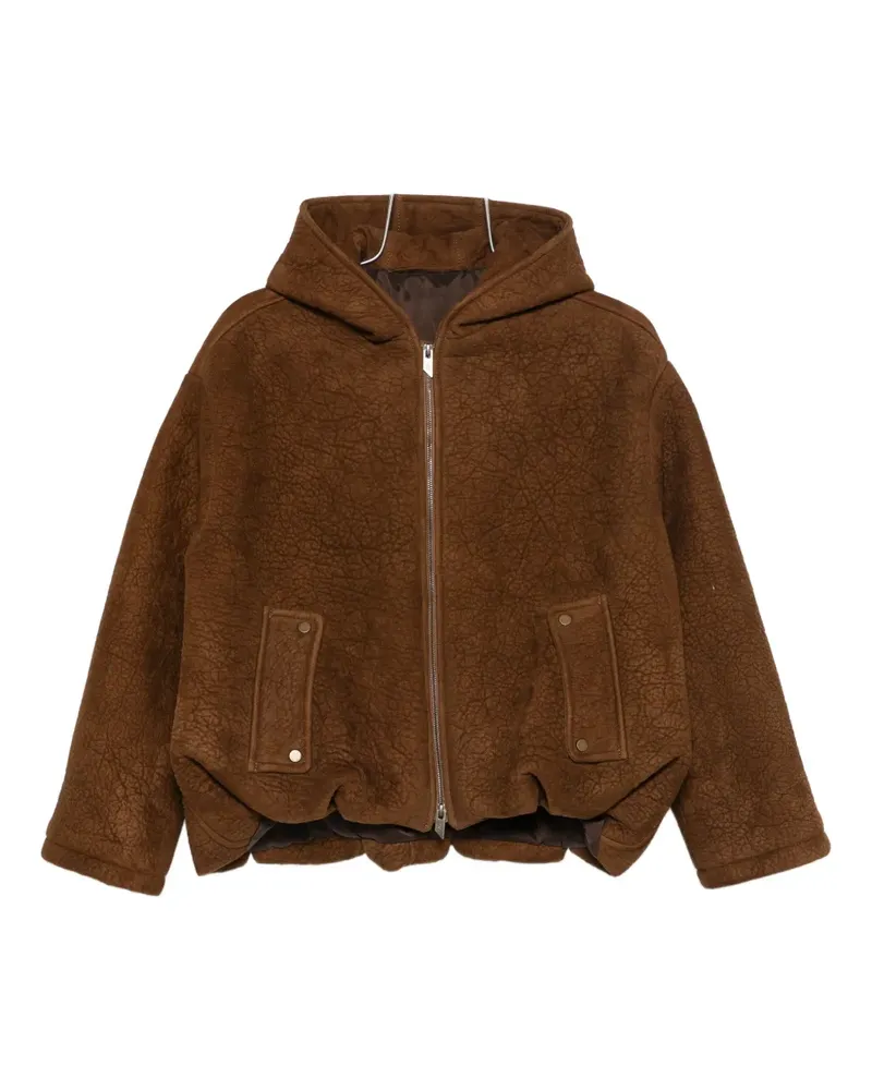 Salvatore Santoro hooded zip-fastening jacket - Braun Braun
