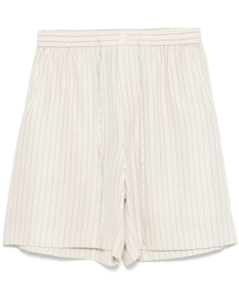 Róhe Gestreifte Shorts - Nude Nude