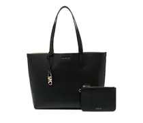 Shopper mit Logo-Schild - Schwarz