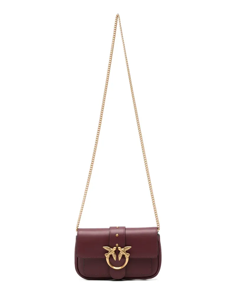 Pinko small Love Birds leather shoulder bag - Rot Rot