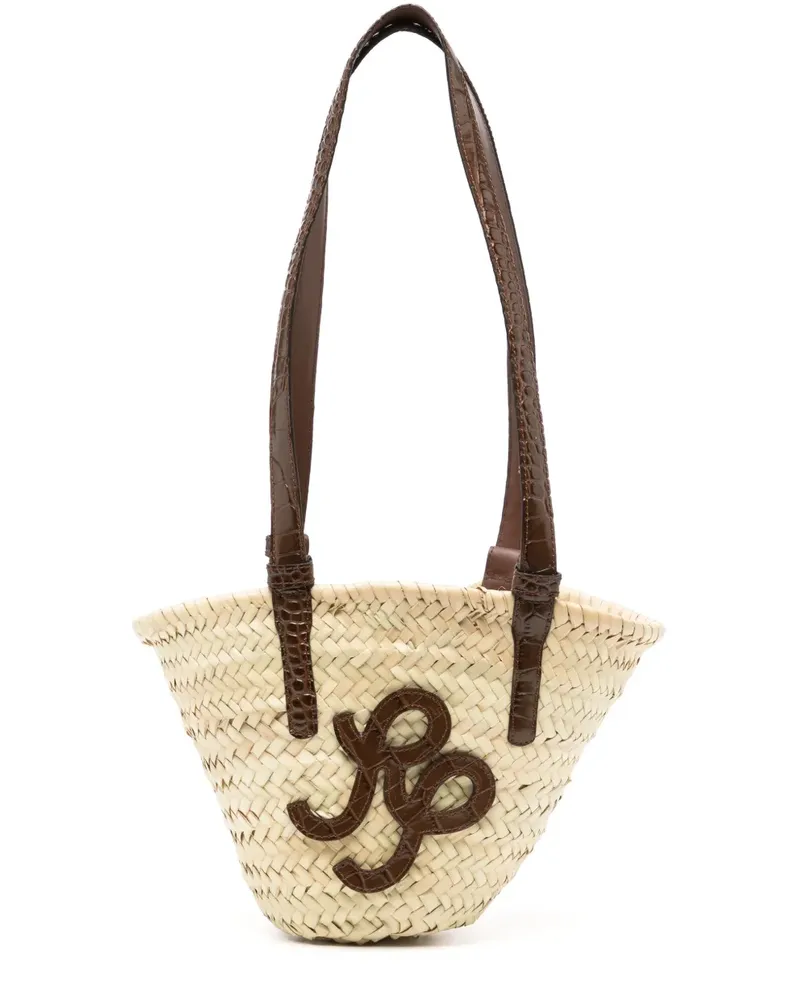REJINA PYO mini Basket tote bag - Nude Nude