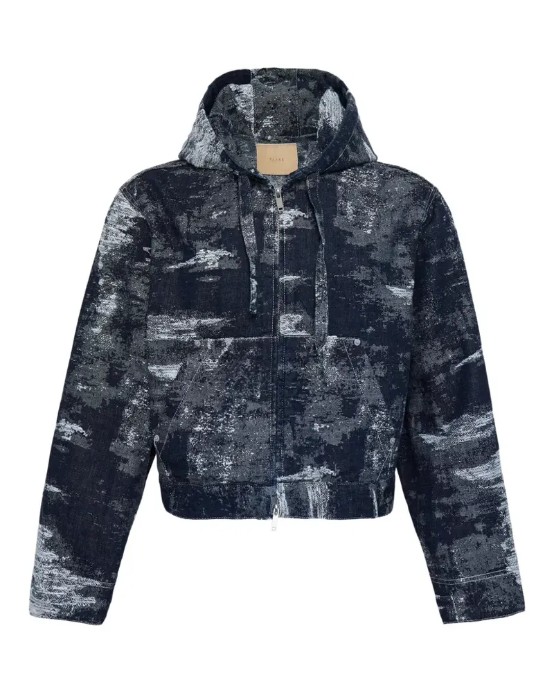 TAAKK drawstring-detail denim hoodie - Blau Blau