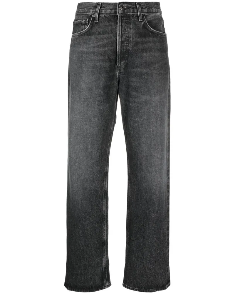 AGOLDE Cropped-Jeans mit hohem Bund - Schwarz Schwarz