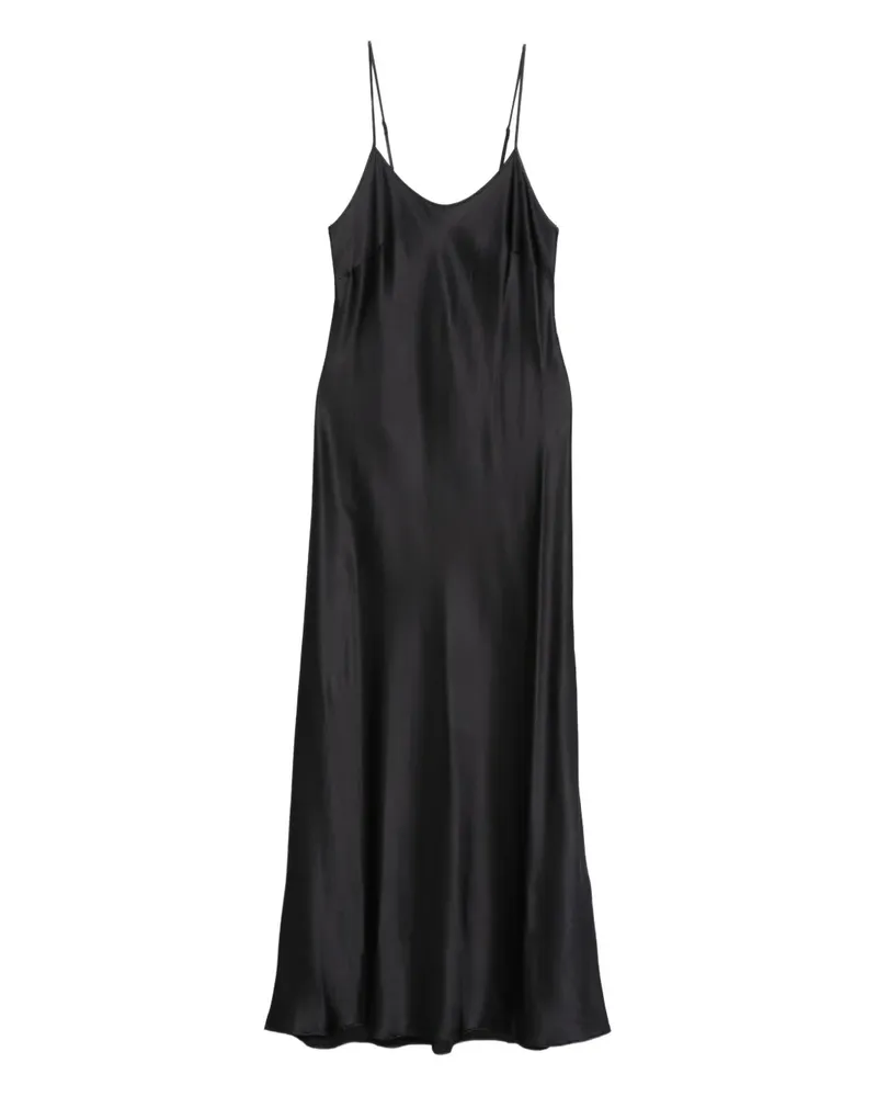 Roberto Collina satin slip dress - Schwarz Schwarz