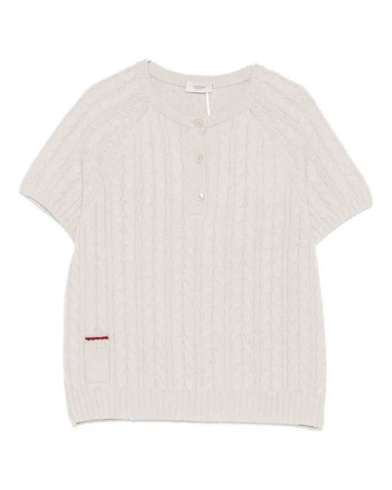AGNONA T-Shirt mit rundem Ausschnitt - Nude Nude