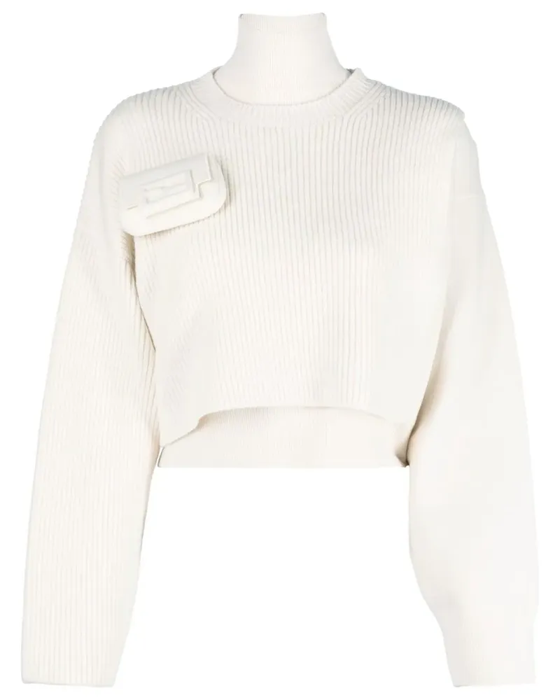 Fendi Rollkragenpullover mit Taschendetail - Nude Nude