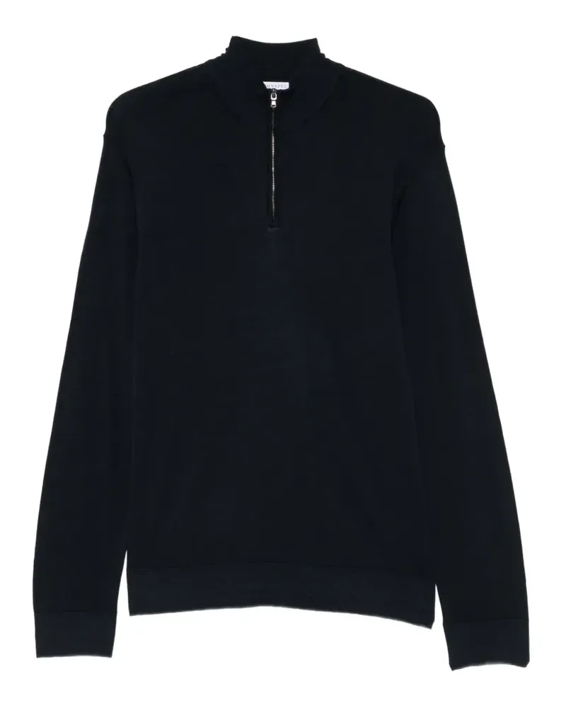 Sunspel Pullover mit kurzem Reißverschluss - Blau Blau