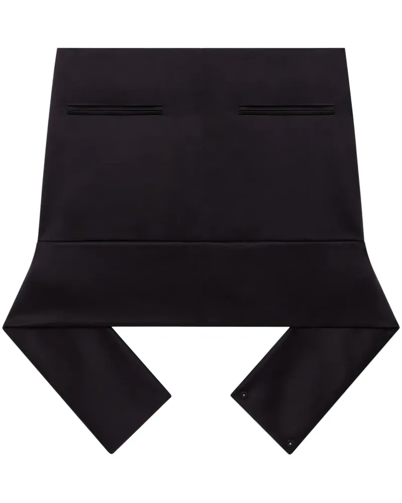 Courrèges Minirock mit Gürtel - Schwarz Schwarz