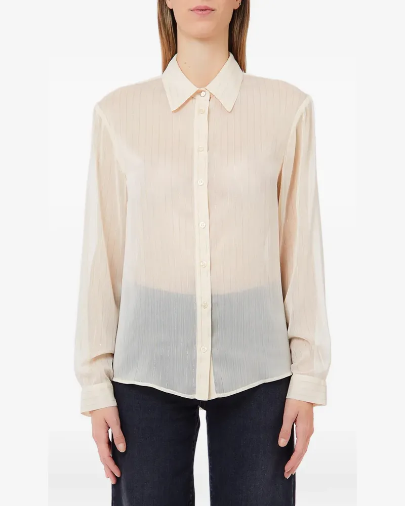 Liu Jo pinstripe-pattern button-up shirt - Nude Nude