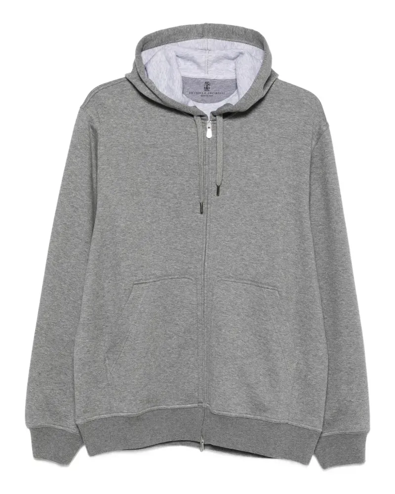Brunello Cucinelli Kapuzenjacke mit Reißverschluss - Grau Grau