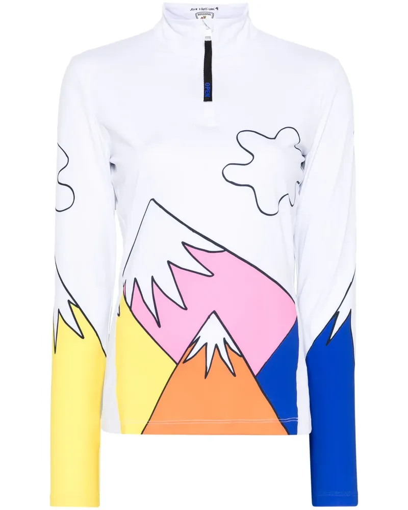 Rossignol x JCC Booster Pullover mit kurzem Reißverschluss - Weiß Weiß