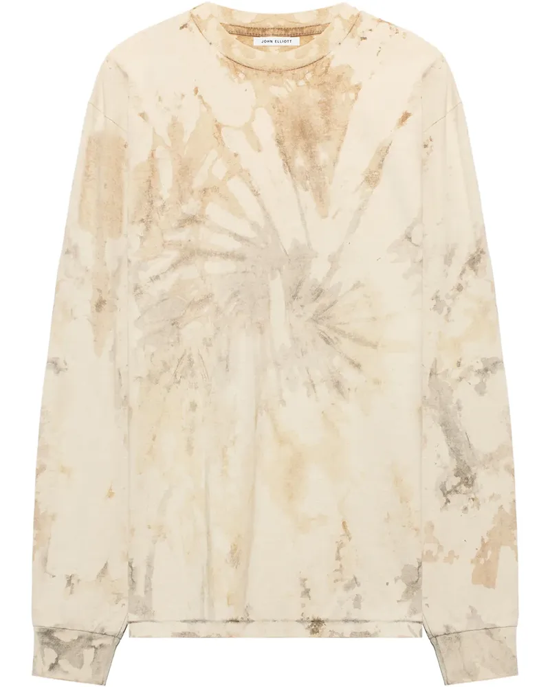 John Elliott + Co Sweatshirt mit Batikmuster - Nude Nude