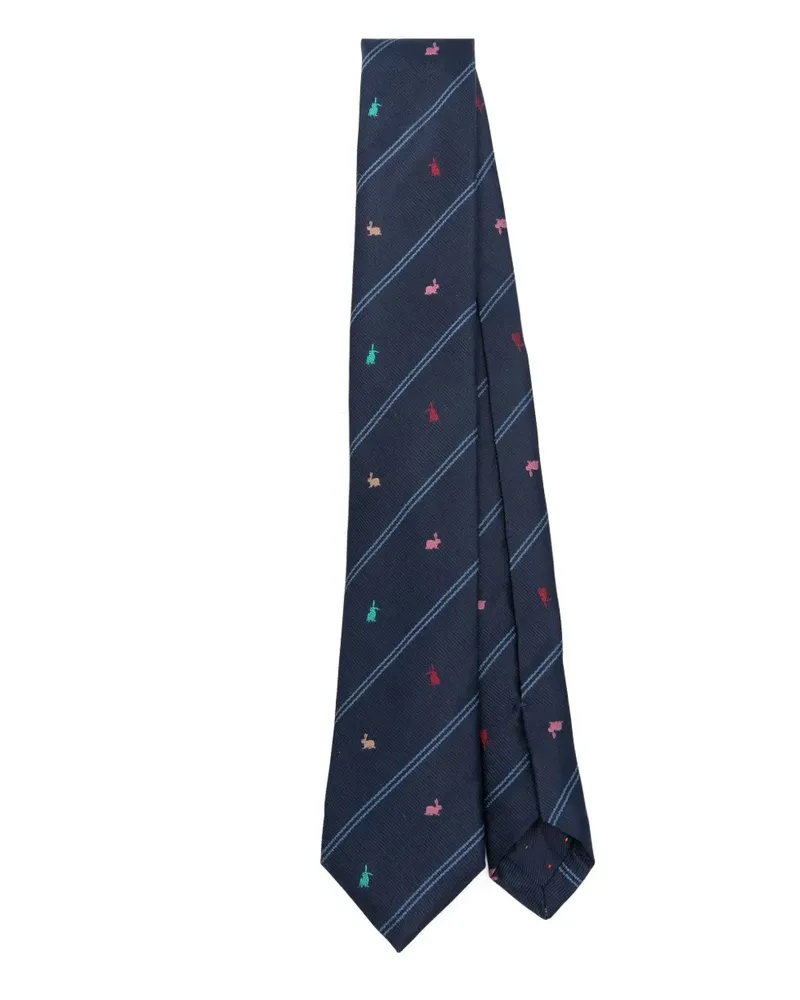 Paul Smith Gestreifte Krawatte - Blau Blau