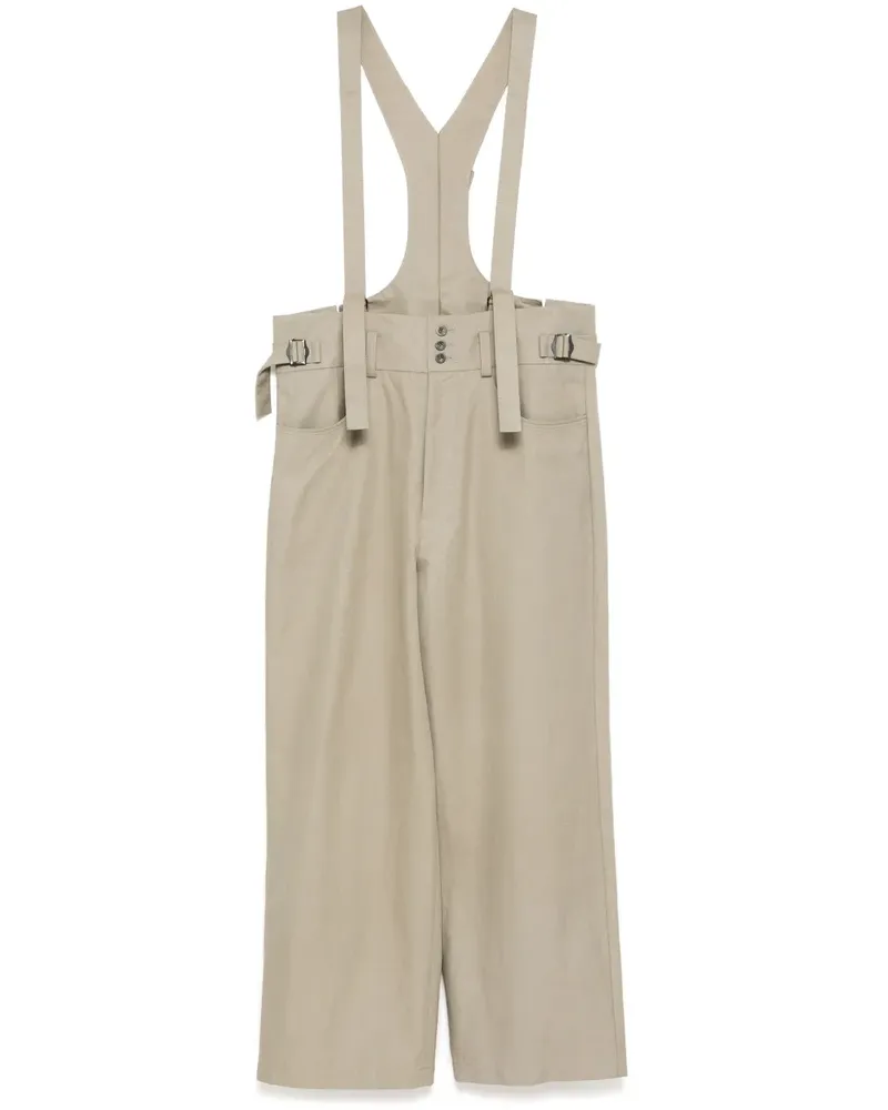 Yohji Yamamoto Hose aus Baumwolle - Grau Grau