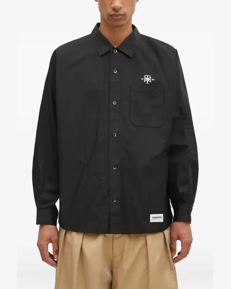 Neighborhood Hemd mit Logo - Schwarz Schwarz