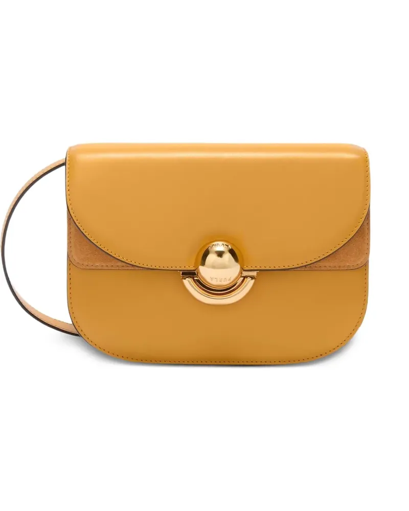 Furla Mini Sfera Klappentasche aus Leder-Wildleder - Gelb Gelb