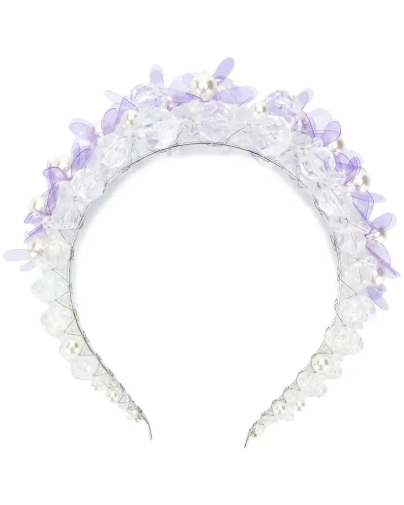 Simone Rocha Haarreif mit Blumenapplikationen - Nude Nude