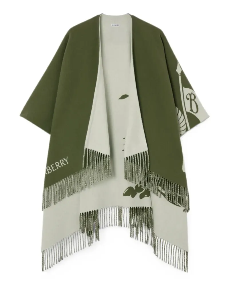 Burberry Knight Cape aus Wolle und Kaschmir - Grün Grün
