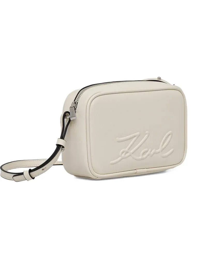 Karl Lagerfeld embossed-logo cross body bag - Nude Nude