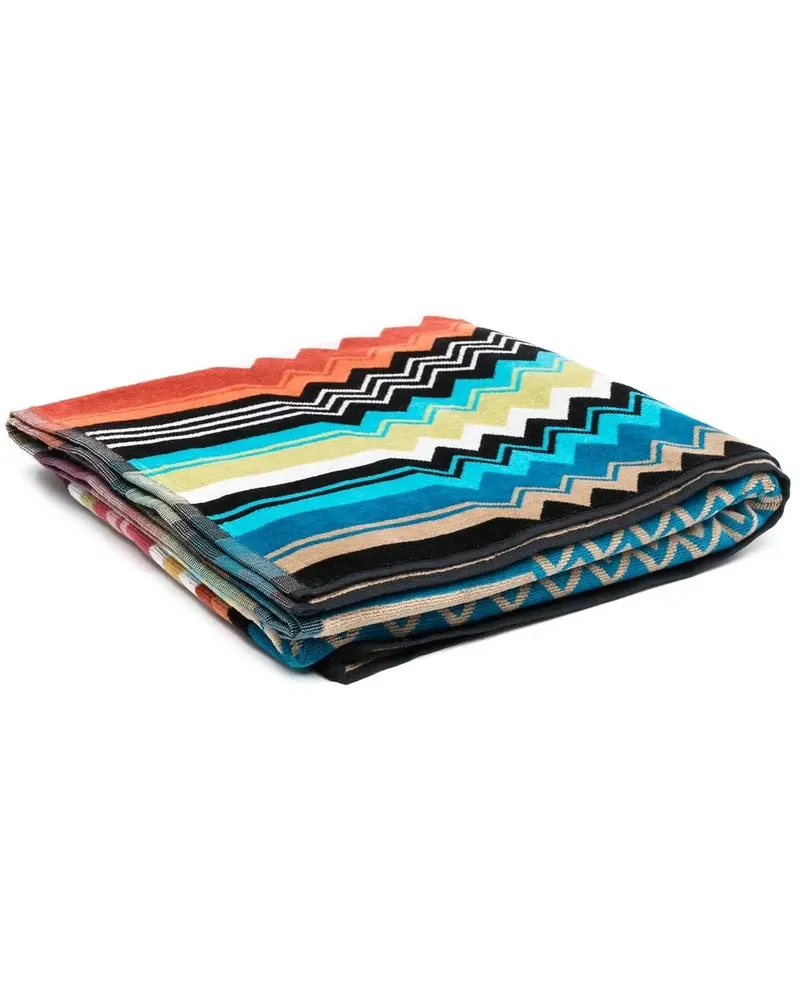 Missoni Home Badetuch mit Zickzackmuster - Schwarz Schwarz