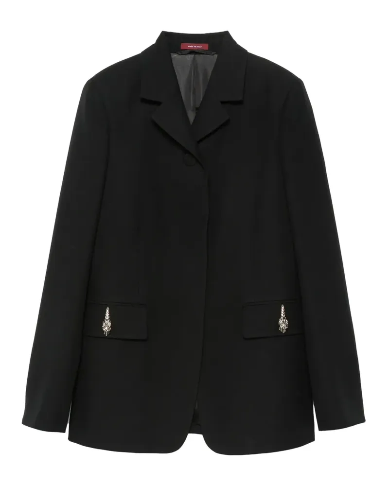 Gucci Kreppjacke mit Tigerkopf - Schwarz Schwarz