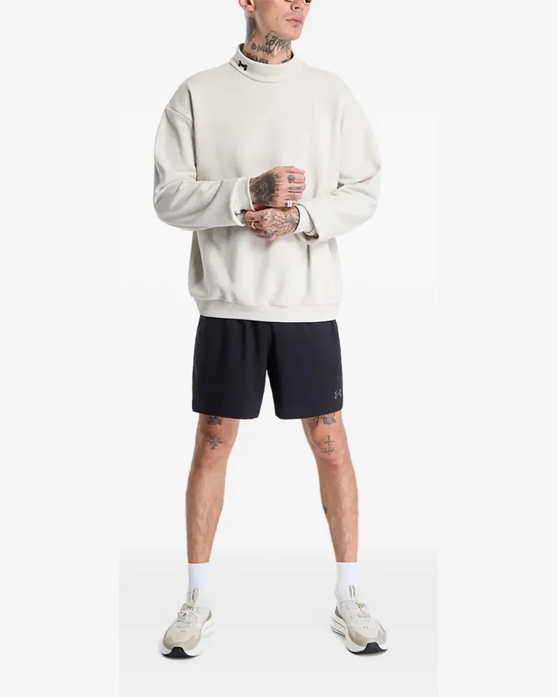 Under Armour UA Icon Heavyweight Terry Sweatshirt mit Logo-Stickerei - Weiß Weiß