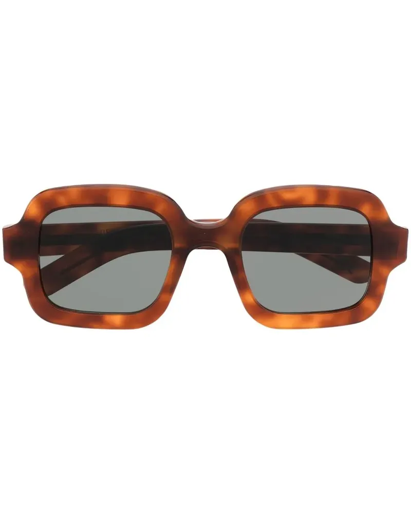 RETROSUPERFUTURE Eckige Benz Sonnenbrille - Braun Braun