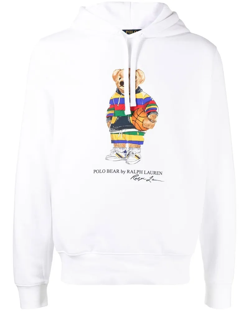 Ralph Lauren Hoodie mit Teddy-Print Weiß