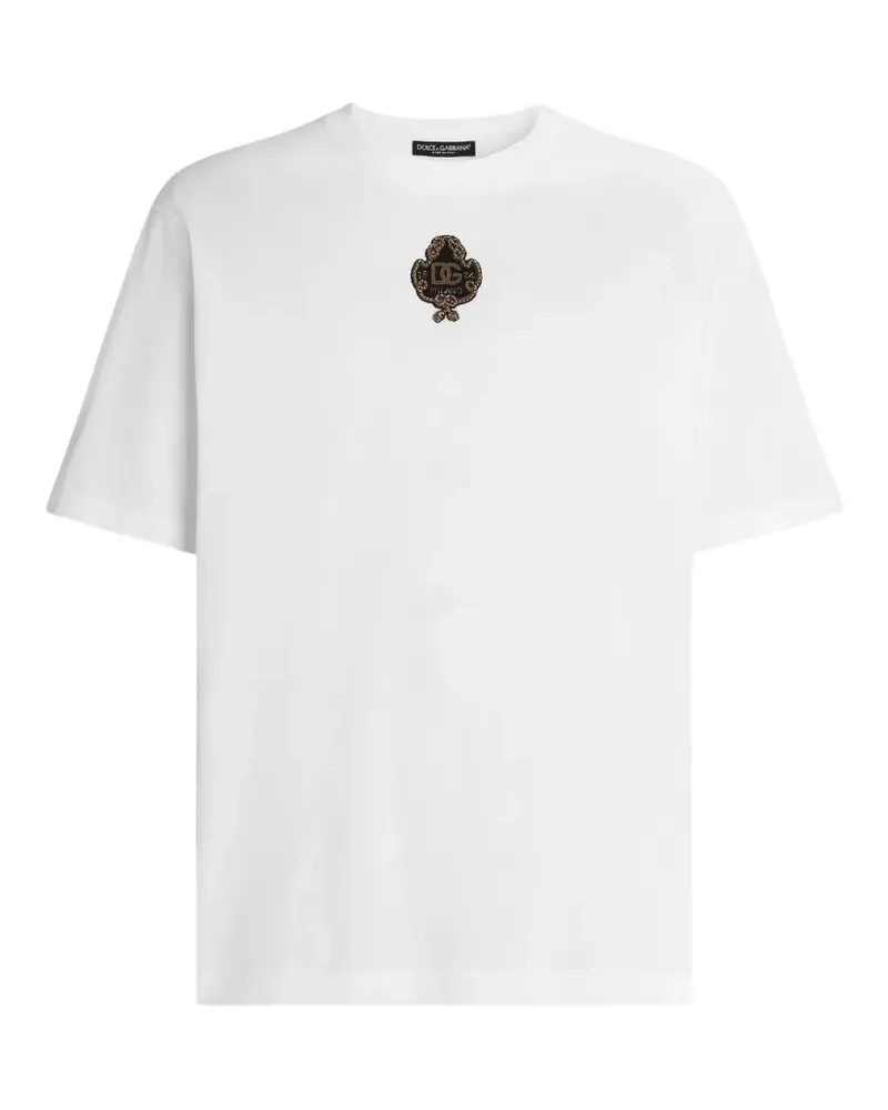 Dolce & Gabbana T-Shirt mit Patch - Weiß Weiß
