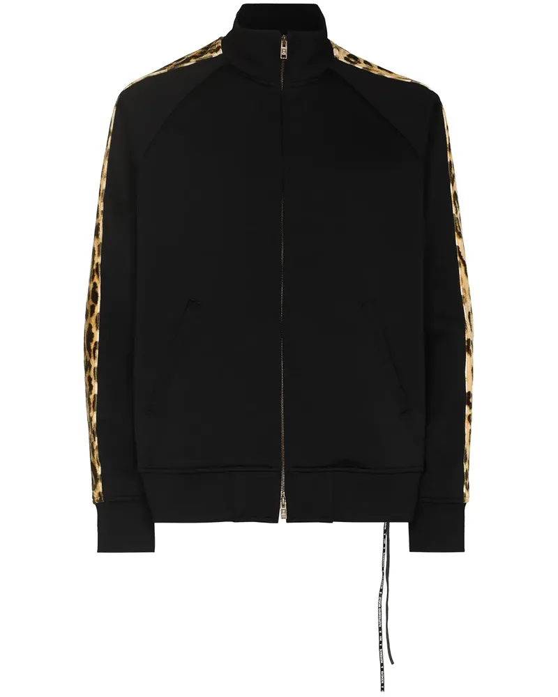 Mastermind World Jacke mit Leoparden-Streifen - Schwarz Schwarz