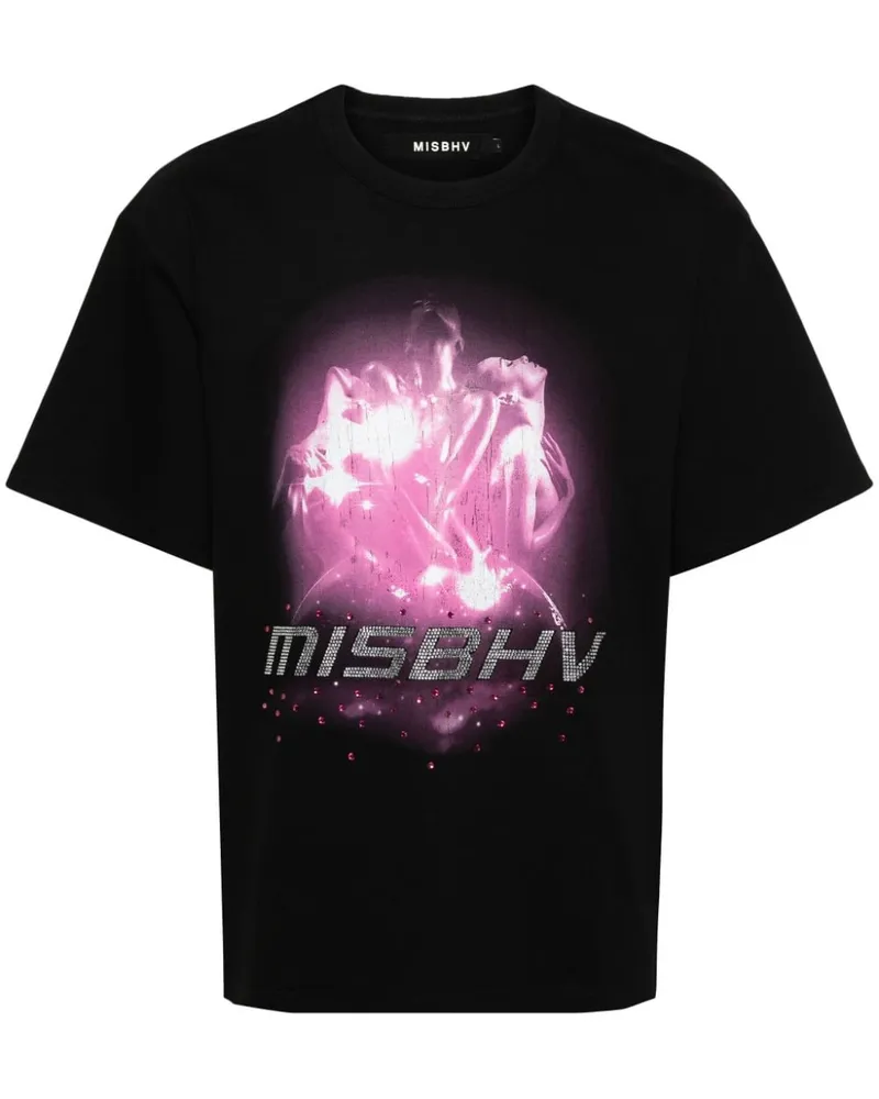 MISBHV T-Shirt mit grafischem Print - Schwarz Schwarz
