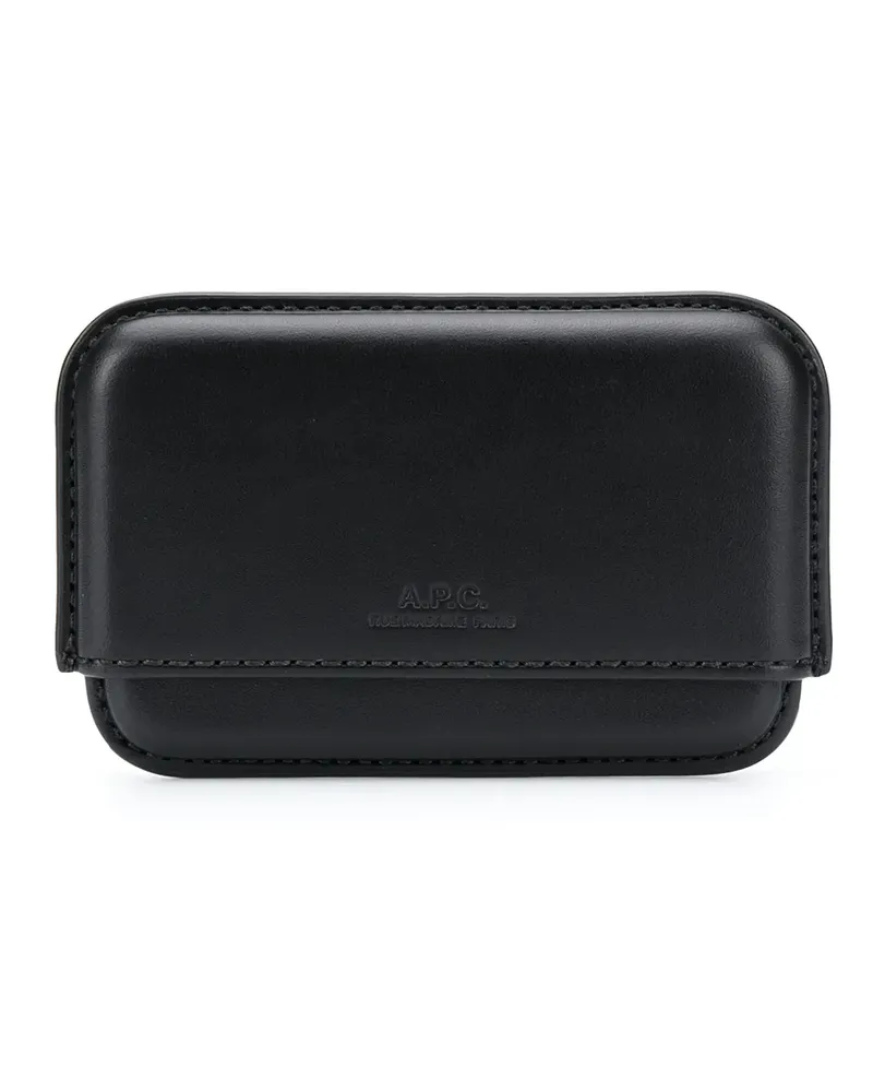 A.P.C. Kartenetui mit Logo-Prägung - Schwarz Schwarz