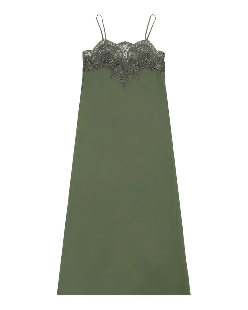 Fortela Alizée lace-trim embroidered maxi dress - Grün Grün