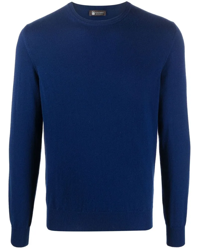 Colombo Fein gestrickter Pullover - Blau Blau