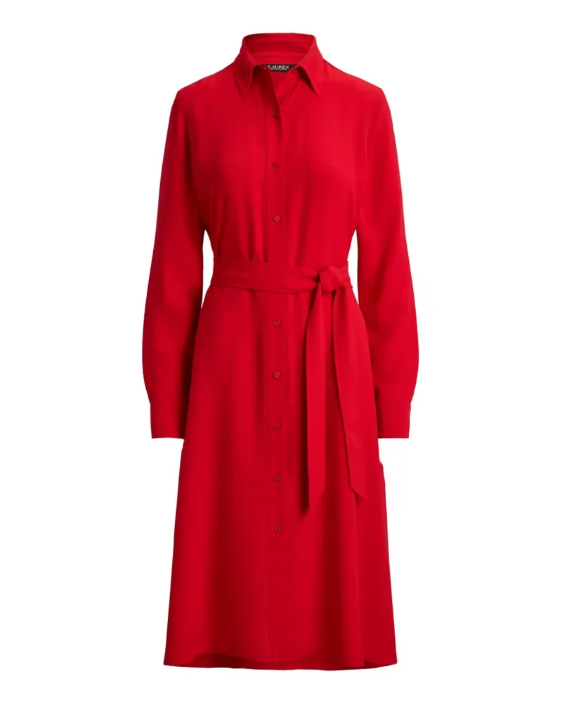 Ralph Lauren Midikleid mit Gürtel - Rot Rot