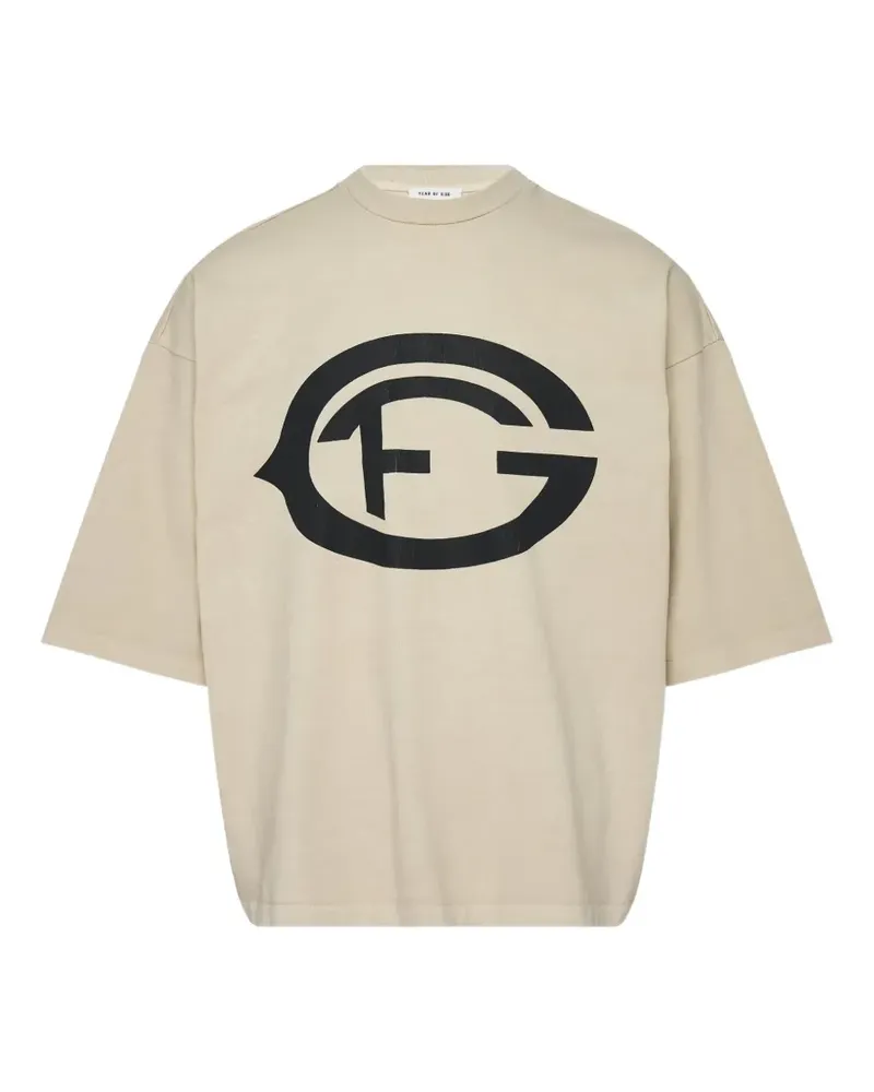 Fear of God FG 26 logo-print cotton T-shirt - Nude Nude