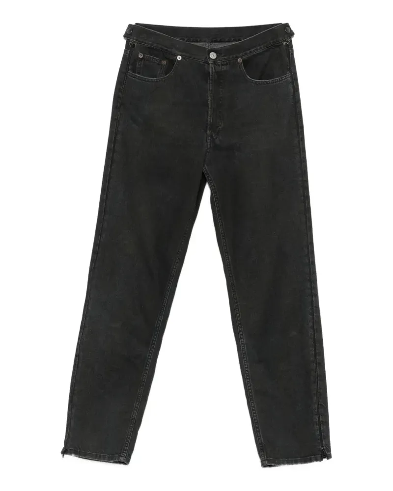 Maison Margiela Straight-Leg-Jeans mit Reißverschluss - Schwarz Schwarz