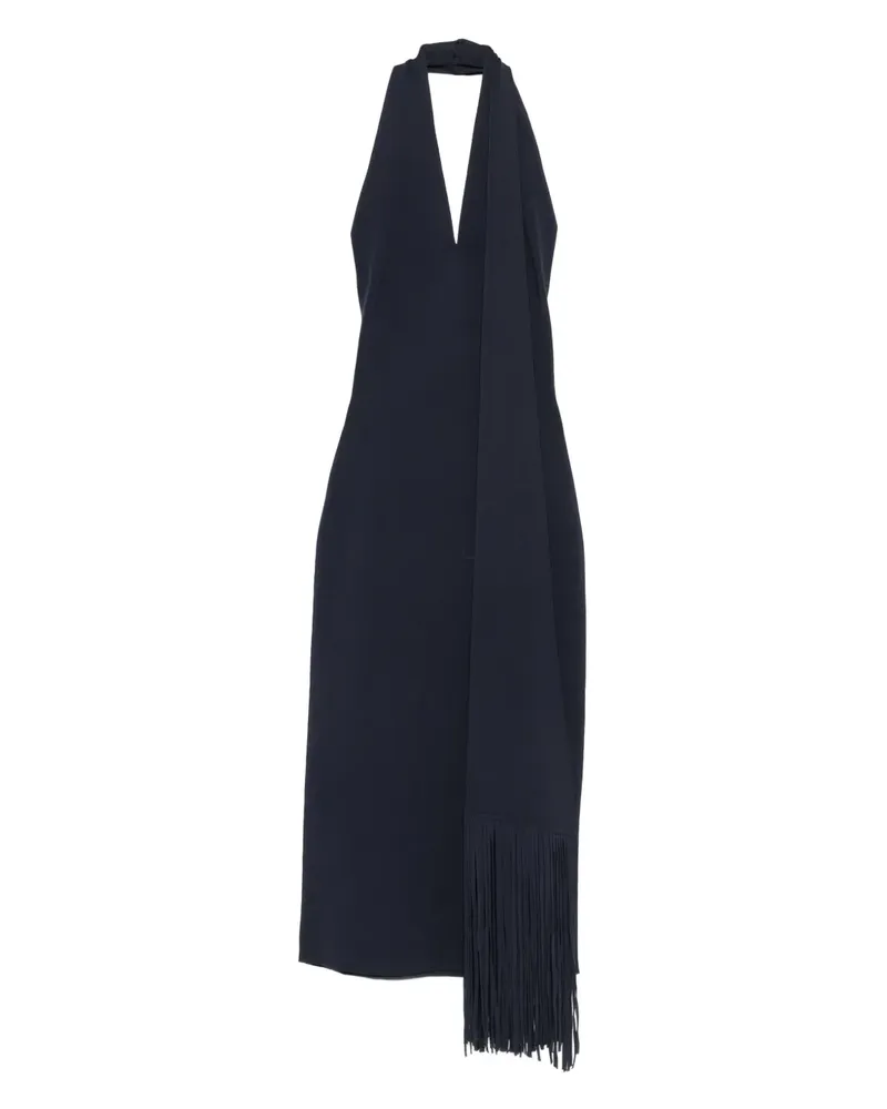 Cult Gaia Neckholder-Kleid mit Fransen - Blau Blau