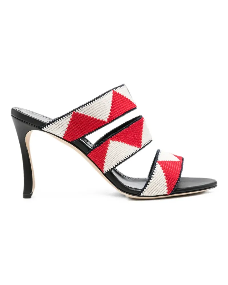Manolo Blahnik Capro woven-strap sandals - Rot Rot