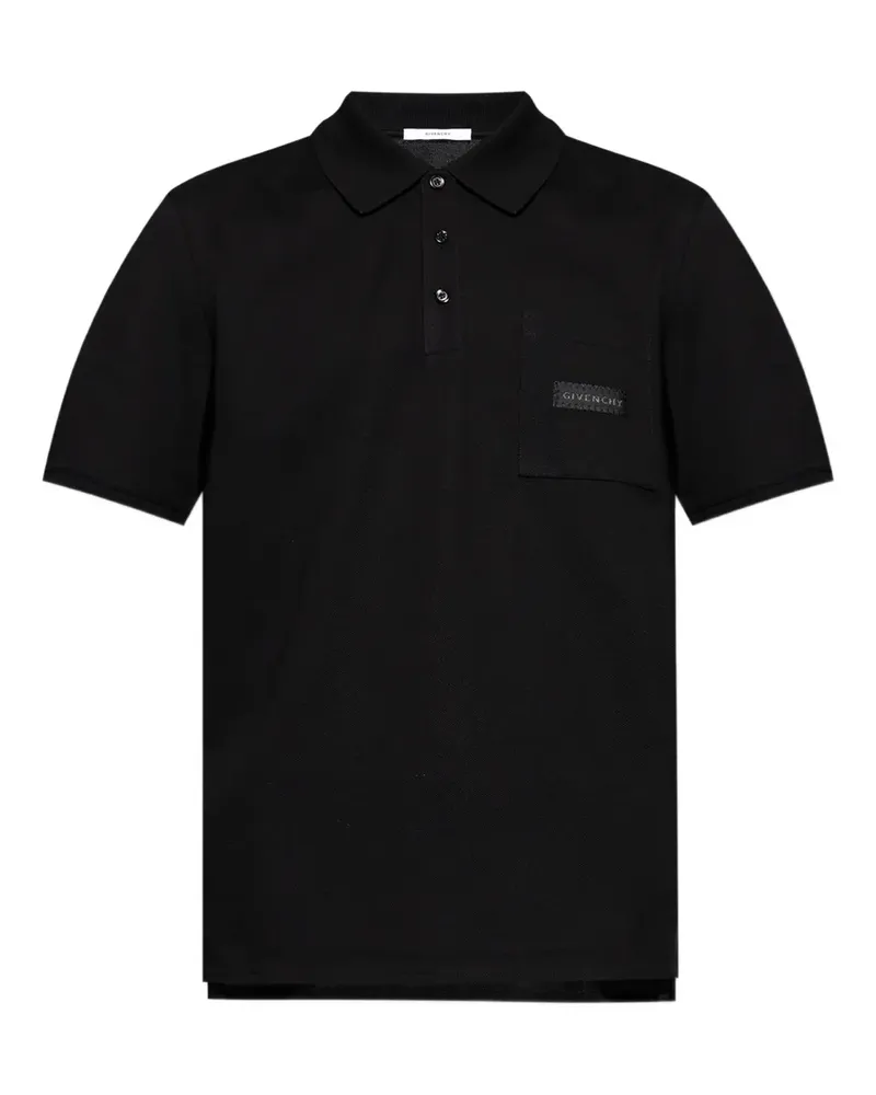 Givenchy Poloshirt mit Logo-Patch - Schwarz Schwarz