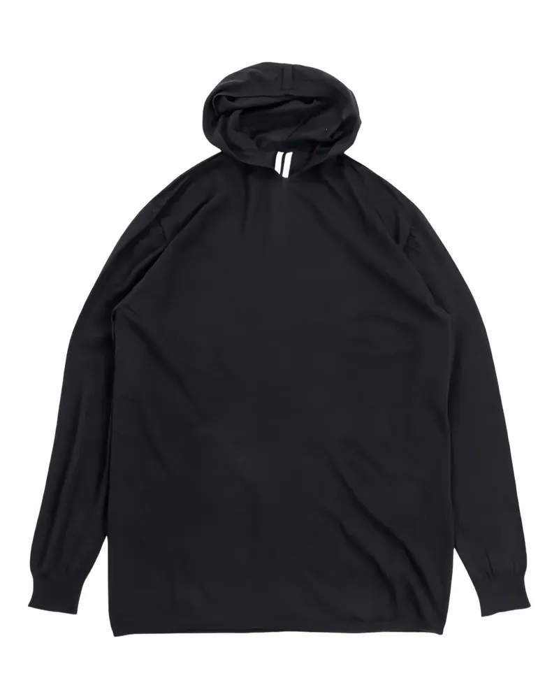 Rick Owens Kaschmirpullover mit Kapuze - Schwarz Schwarz