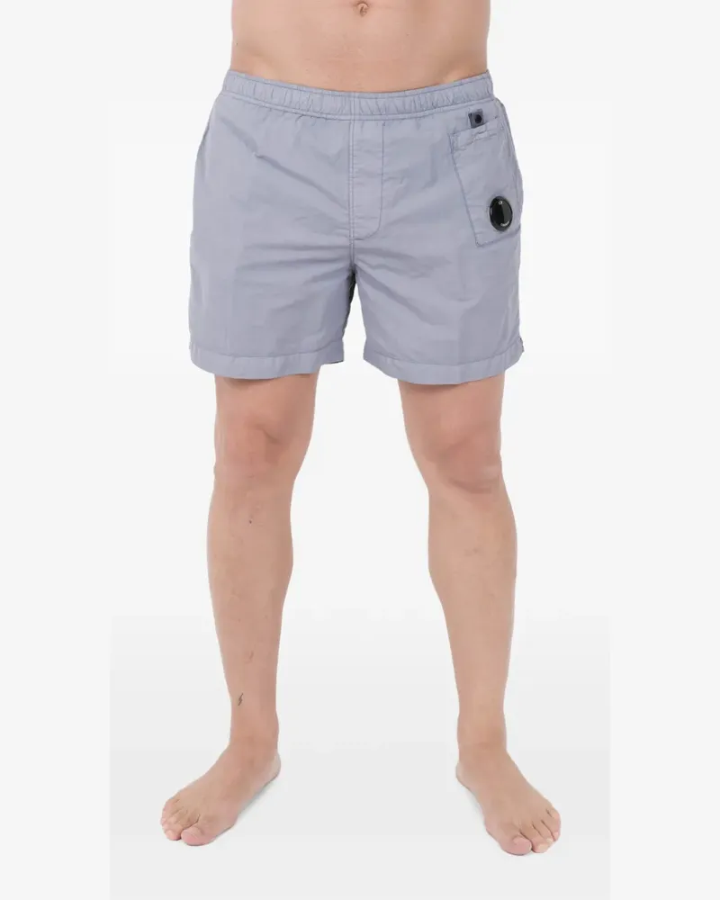 C.P. Company Badeshorts mit Logo-Patch - Blau Blau