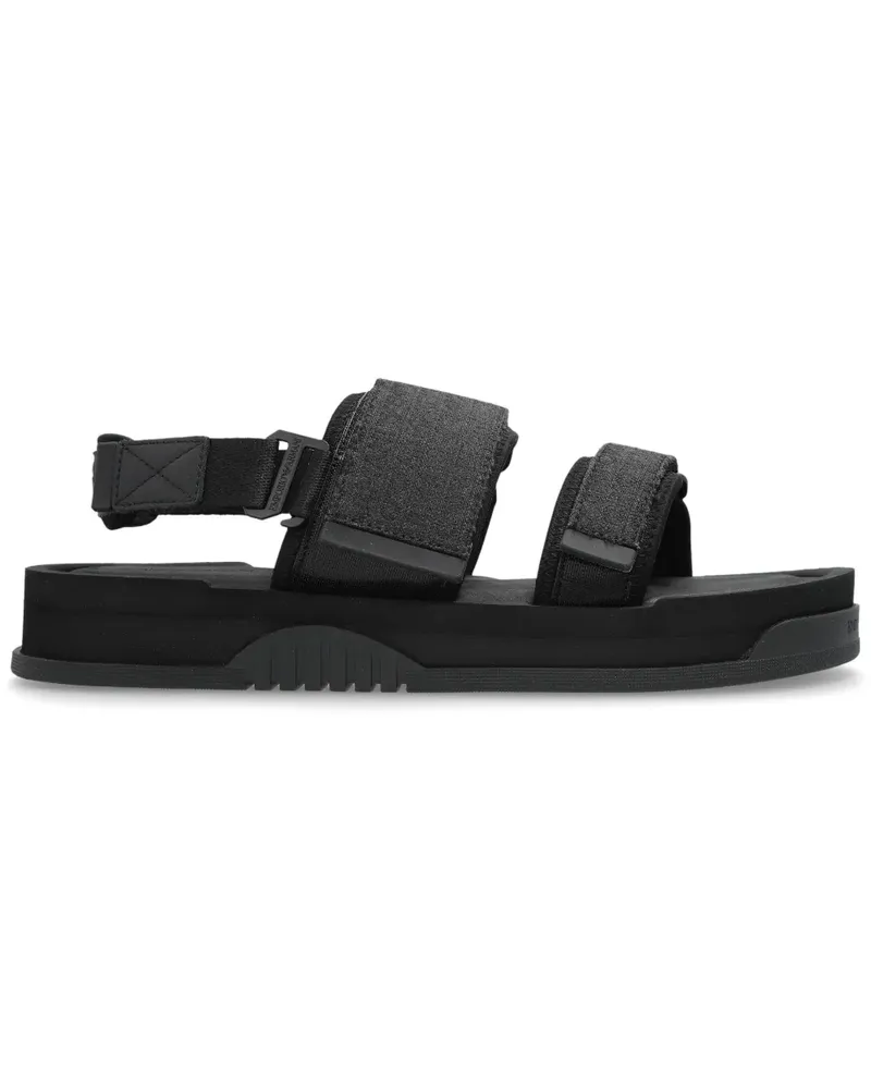 Emporio Armani Sandalen mit Jacquard-Logo - Schwarz Schwarz