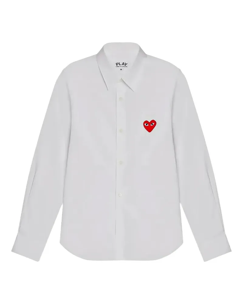 Comme des Garçons Hemd mit Herz-Patch - Weiß Weiß