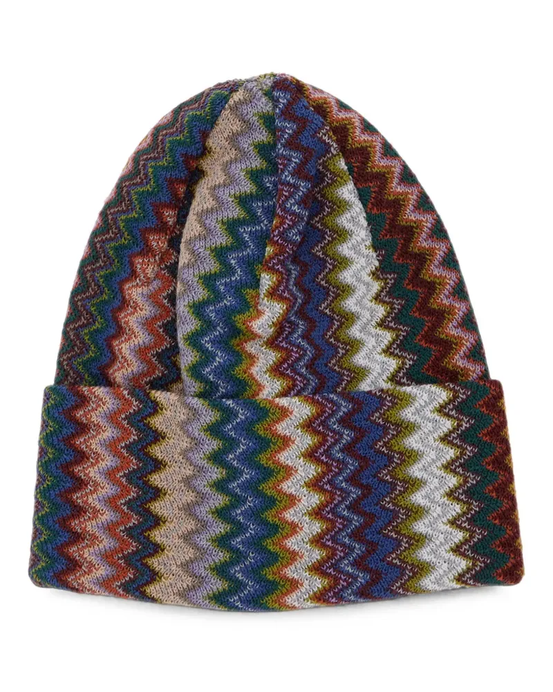 Missoni Beanie mit Zickzackmuster - Braun Braun