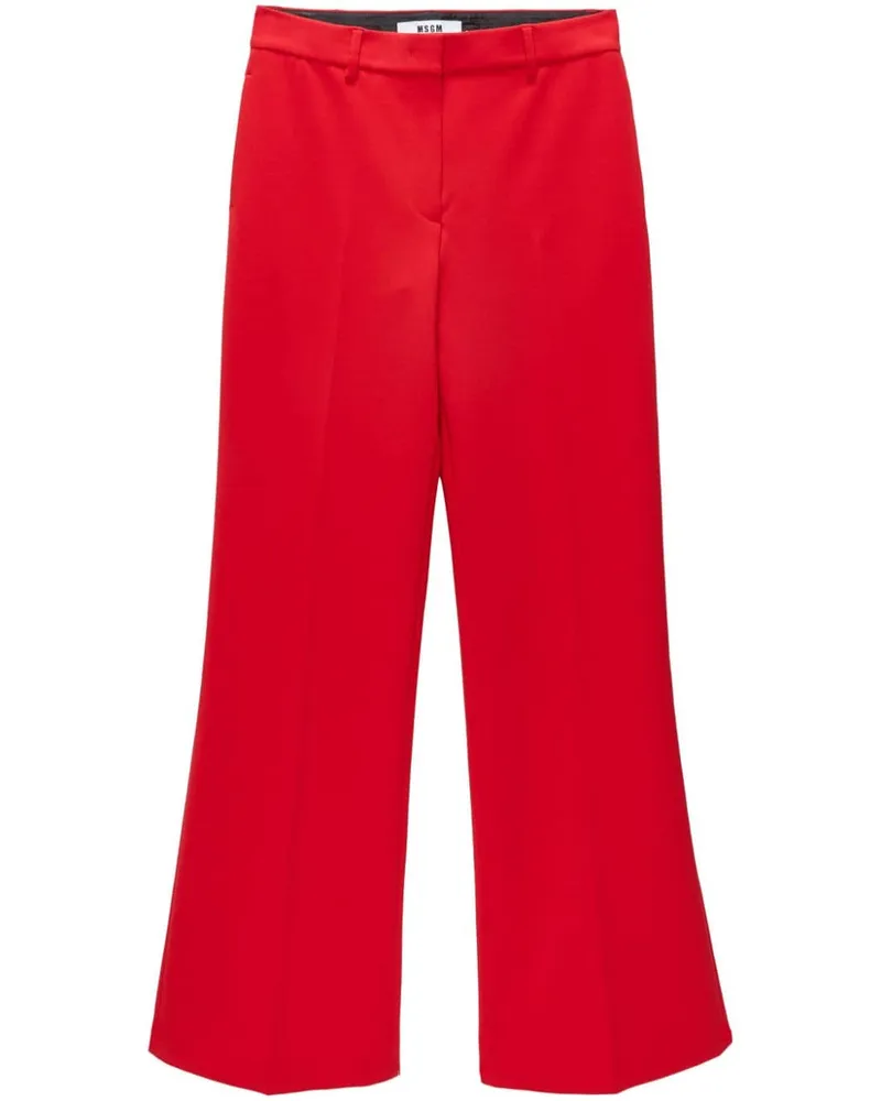 MSGM Klassische High-Waist-Hose - Rot Rot